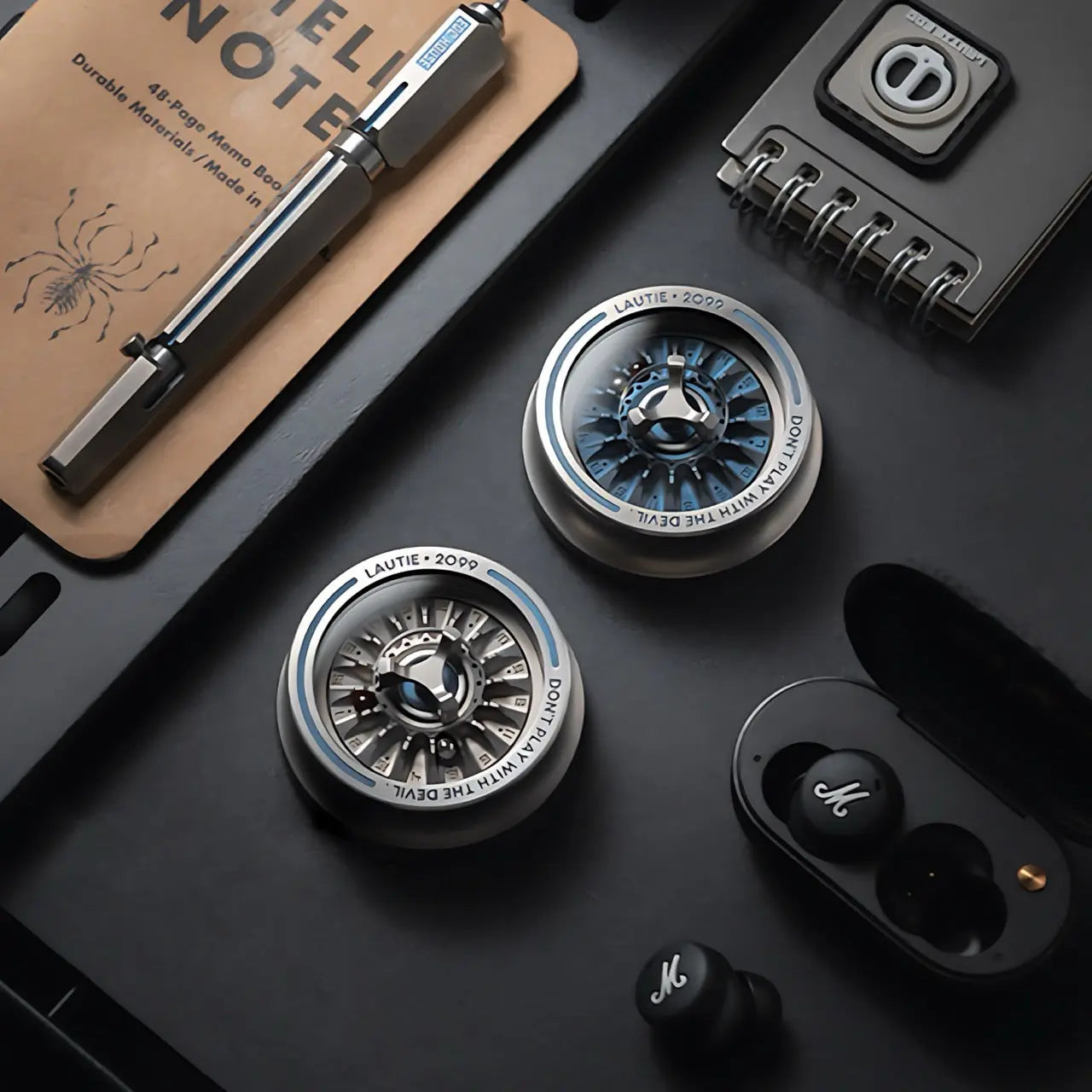 希少 ACEdc × GoBigger Milkia Zirconium ACEdc Gobigger Milkia Engraved Cupronickel Slider Haptic Fidget