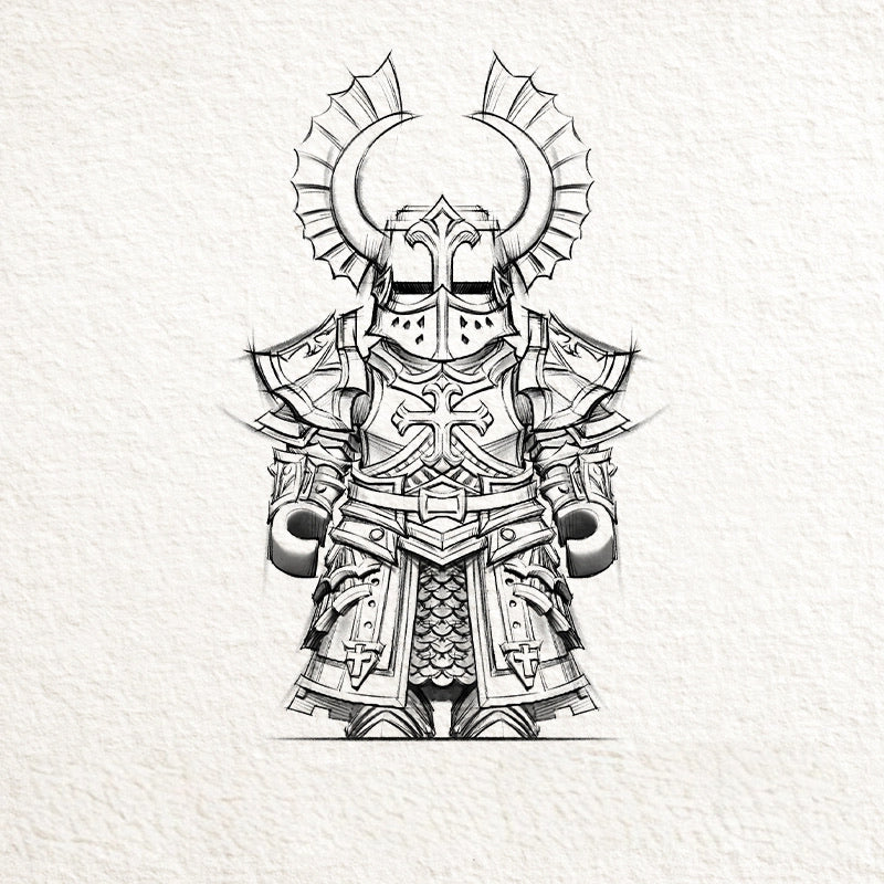 Crusader Buildable Military Figurine - ZhuoJiang Artisan