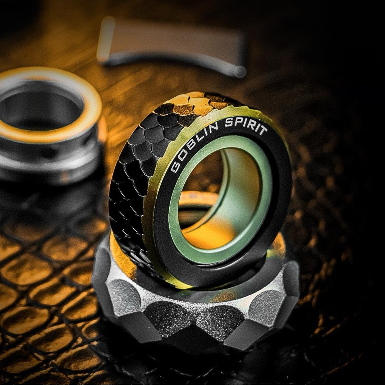 Dragon-Scale Ratchet Fidget Ring